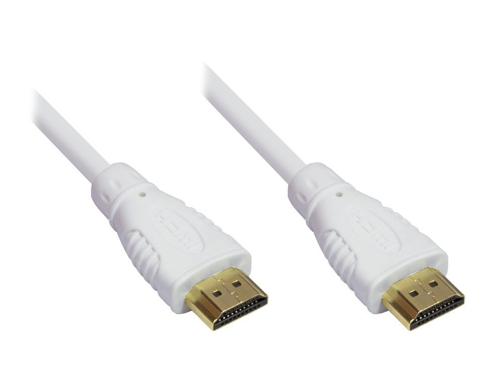 Good Connections 4514-100W HDMI Cable with Ethernet 24K Gold-Plated Connectors and Copper Contacts 10m White