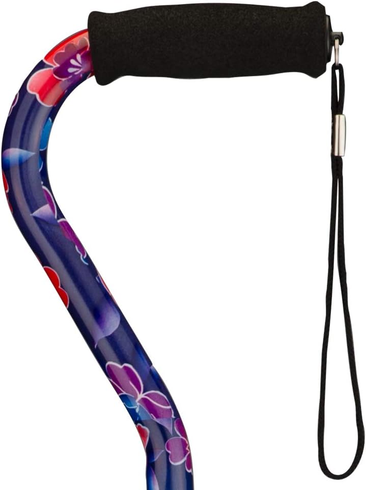 NOVA Sugarcane, Walking Cane with Quad Tip and Carrying Strap, Stand Alone Cane, Maui Flowers Design: Health & Personal Care