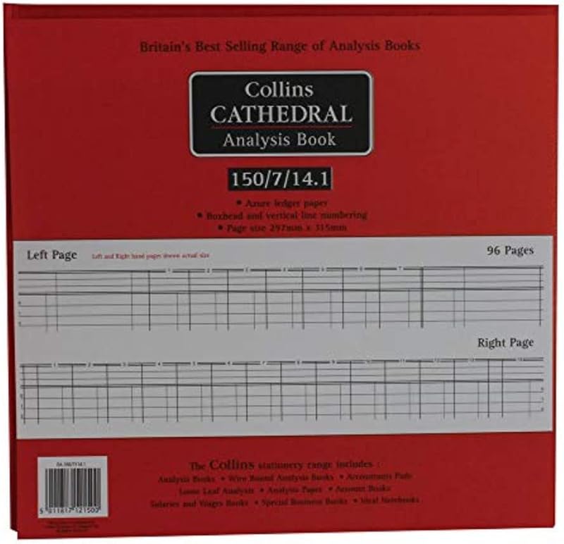 Collins Cathedral 150 Series Analysis Book 7 Debit 14 Credit 96pp 297x315mm