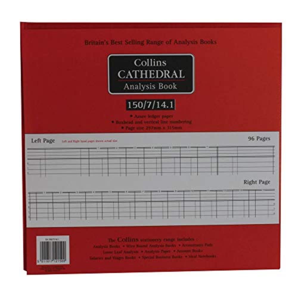 Collins Debden Ltd 061462 150 Series Cathedral Analysis Book 7 Debit and 14 Credit 297 x 315 mm 96 Pages