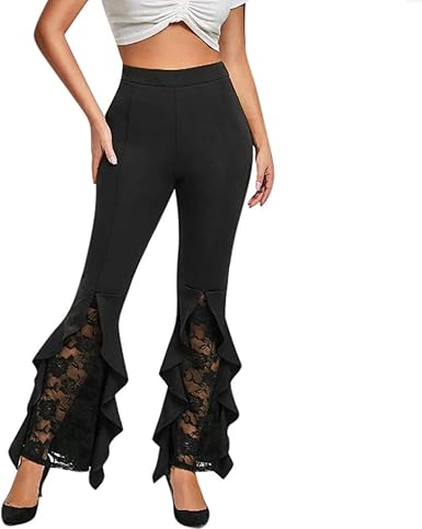 flared ruffle pants