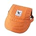 Tinksky Pet Dog Canvas Hat Sports Baseball Cap with Ear Holes for Small Dogs - Size S