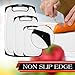 Cutting Boards for Kitchen, Plastic Chopping Board Set of 3 with Non-Slip Feet and Deep Drip Juice Groove, Easy Grip Handle, BPA Free, Non-porous, Dishwasher Safe