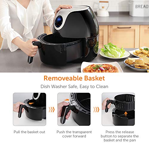 Innsky 55PA1US air fryer, 6.3 QT, Black Pricepulse