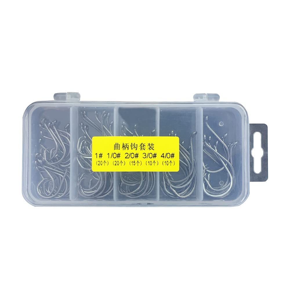 ANCLLO Circle Hooks Saltwater Fishing Hooks and Weights 160pcs/lot Octopus Catfish Hooks Black High Carbon Steel - Size: 1# 1/0# 2/0# 3/0# 4/0#