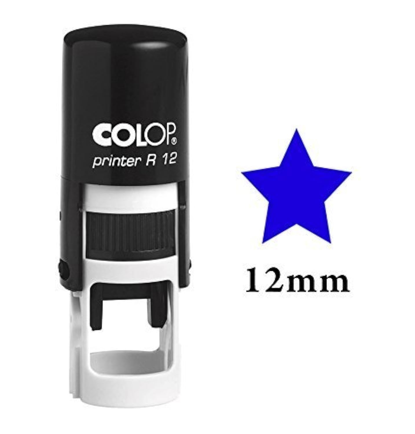 Printtoo Star Self Inking Mini Rubber Stamp Colop Round Decorative Teachers Stamps 12mm