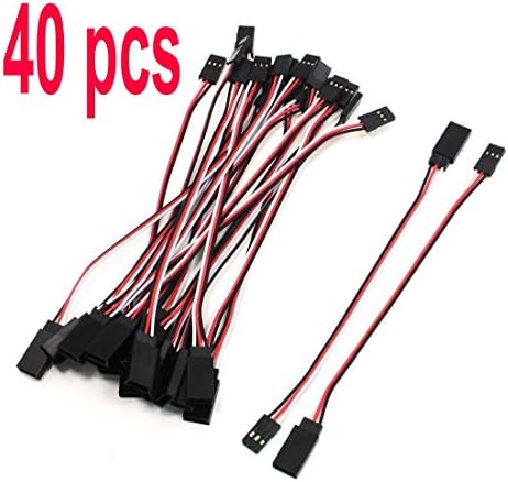 40 Pcs 5" Extension Connector Wire Extender Leads Female to Male Servo Remote Control Cable Lead