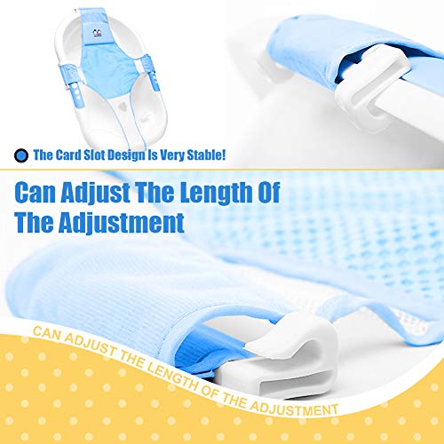 StillCool Newborn Baby Bath Seat Support Net Bathtub Sling Shower Mesh Bathing Cradle Rings for Tub (Bathtub not Included)(Blue) - Thumbnail 4
