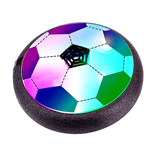 Verkstar Kids Toys Air Power Soccer Ball, Kids Disk Hover Ball Equipped with LED Lights, Sports Toys Foam Bumpers for Indoor Outdoor Activities