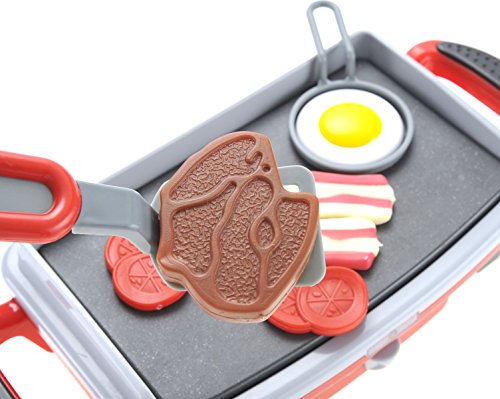 AMPERSAND SHOPS Toy Breakfast Griddle Electric Stove Play Food Kitchen Grill Set
