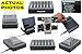 GiGAWOOD Charging Station for Multiple Devices with Bonus 8 USB Cable, LED Desktop Organizer, 6-Port 60W 12A Certified Quick 3.0 Charger Dock for iPhone iPad Cell Phones Tablets Electronics, Black
