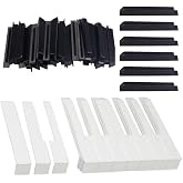 TUOREN Piano Keytops Replacement 88 Key Piano Keys Top Complete Set Black and Plastic White Key Repair Kit