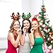 ELCOHO 6 Pack Christmas Headbands Elves Party Hats Christmas Reindeer Costume Headbands for Christmas Holiday Party
