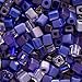 Miyuki 4mm Glass Cube Bead Mix Cobalt Medley Blue 10 Grams