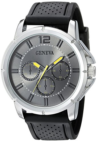 Geneva Men's FMDJM505D Analog Display Japanese Quartz Black Watch