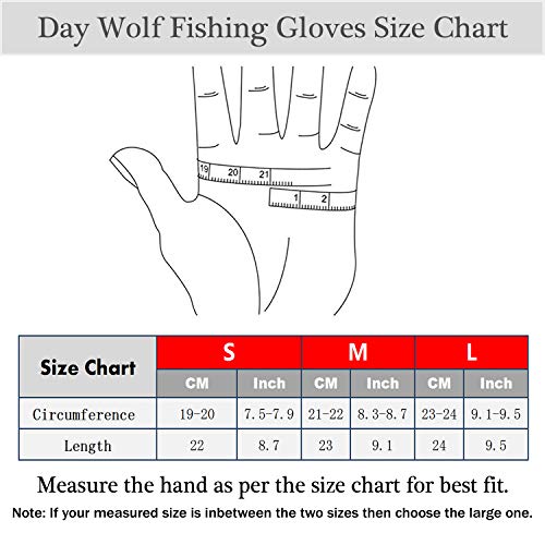 day wolf Angeln Handschuhe UV-Schutz Atmungsaktiv Fingerlos UPF 50+ für Rudern im Freien Kajak Paddeln Wandern Radfahren… – Bild 7
