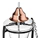 H Potter Outdoor Torch Tabletop Patio Garden Oil Lamp with Copper Top with Fiberglass Wick GAR516
