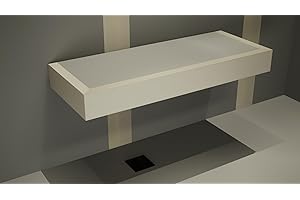 The Original Granite Bracket Floating Shower Bench Kit with Bench Bracket, XPS Board (12x36) - Shower Bench,Bench Seat, DIY Shower Benches,Bathroom Décor, Space Efficiency, Luxurious Feel,1 Count