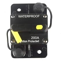 80 Amp Manual Reset Circuit Breaker With 6 AWG Terminals - Waterproof DC Breaker For Boats, RVs, Solar & Trolling Motors