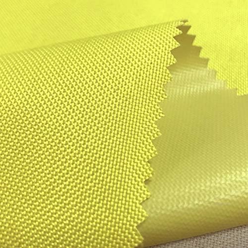 size1meter1.5meters Wide Waterproof Canvas Fabric Outdoor 600 Denier Indoor/600D Oxford Fabric PVC Coating Outdoor Fabric by The Meter (Yellow)