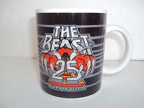 Paramount's Kings Island Beast Roller Coaster 25 Years oF Terror Coffee Mug Cup 11.8 Oz