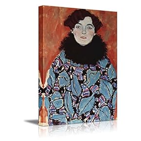 Portrait of Johanna Staude by Gustav Klimt - Austrian Symbolist Painter - Canvas Art Home Art - 16x24 inches