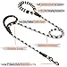 Auckpure Rope Dog Leash for Large Dogs, Innovative Design with Heavy Duty Dog Leash 2 Handles, Reflective, Perfect for Large or Medium Dog Training (Dog Leash Black)