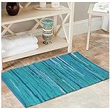 Tonal Cotton CHINDI Rug 24X36 Teal
