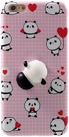 iphone 5C Case,3D Poke Squishy Cat Seal Panda Polar Bear Squeeze Stretch Compress Stress Reduce Relax Soft Silicone Relief Case for Apple iphone 5C (Panda)