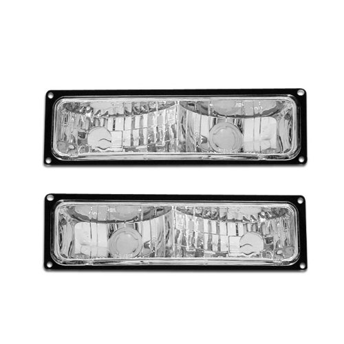 Pack/Signal Lights Black Frame For Chevy Full Size - (Pair)