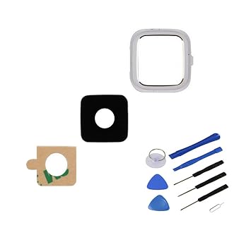 Für SAMSUNG GALAXY NOTE 4 KAMERA LINSE KAMERA GLAS KAMERALINSE LENS OBJETIV WEISS + Werkzeugset