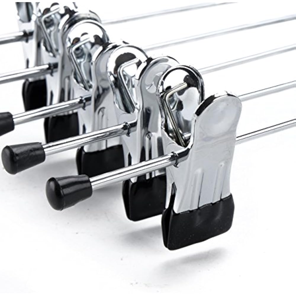 Heavy Duty Chrome Metal Add On Hanger Stackable Multi Pants Clothes