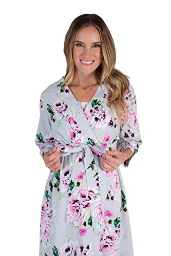 Baby Be Mine Maternity Labor Delivery Nursing Robe Hospital Bag Must Have (S/M pre Pregnancy 4-10, Olivia)