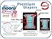 Japanese Soft Diapers - Nappies New Moony's Air Fit, Irritation Free, for Extra Sensitive Skin, Leak Free, 1 Pack of Sensitive Skin Care Baby Wipes by Moony's (Medium)