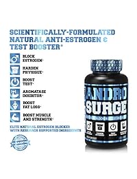 Androsurge - Bloqueador de estrógenos para hombres - Suplemento de refuerzo de testosterona e...