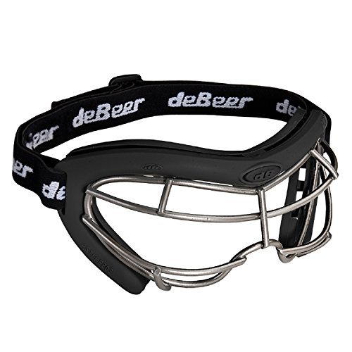 Debeer Lacrosse VSTGSW Women's Goggle/Eye Mask (Black Lens/Silver Frame)