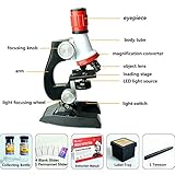 Bluestar Beginner Microscope Kit, Science Kit for kids with LED, 100X, 400x, and 1200x Magnification