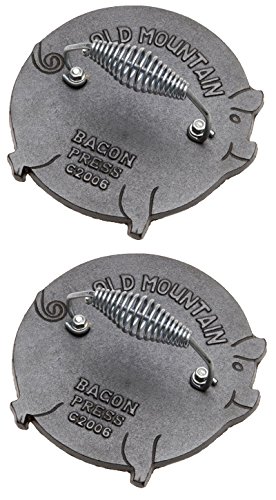 Old Mountain Preseasoned Cast Iron Grill Press (2, Pig)
