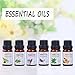 Essential Oils set Gift 6/10ml, Aromatherapy essential oil Basic Sampler Gift Set & Kit (Orange,Lavender,Tea Tree,Peppermint,Lemongrass,Rosemary)