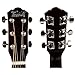 Trendy 41 Inch Full Size Dreadnought 6 Steel String Beginner Acoustic Guitar Package with Clip-On E-Tuner, Extra Strings, Strap, Picks and Polishing Cloth - Black