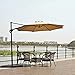 Le Papillon 10 ft Cantilever Umbrella Outdoor Offset Patio Umbrella Easy Open, Tilt & 360 Swivel for Desired Shade All Day