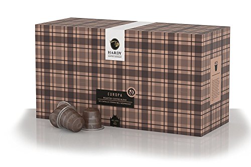 Caffe Hardy Italy Espresso Capsules, Europa (Very Dark), 60 Single Cup Coffee Pods Compatible with Nespresso Original Machines, Family-owned in Milan Since 1954