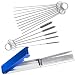 Carburetors Carbon Dirt Jet Remove Cleaner, FineGood 13 Cleaning Wires Set + 10 Cleaning Needles + 5 Nylon Brushes Tool Kit for Motorcycle ATV Moped Welder Carb