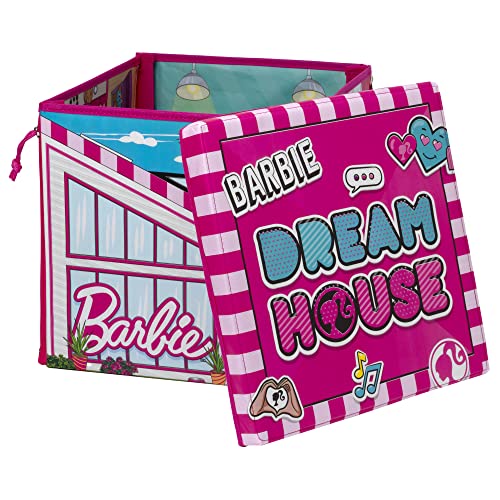 ZipBin Barbie 40 Doll Dream House Toy Box and Playmat, Styles May Vary