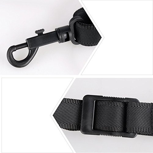 EaseIcon Luxury Fashion Flannelette Sax Neck Strap [Extra Comfortable Design] Adjustable Hook Harness Belt - Ideal for Alto, Tenor, Baritone, Soprano Saxophones (Black) - Thumbnail 3