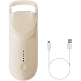 Heated Eyelash Curler,Portable Electric Heated Lash Curler Type-C Rechargeable Travel Eyelash Curlers with Heat Sensitive Silicone Pad,2-Level Adjustable Temp and Long-Lasting Natural Curves (Beige)