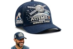 Artemis II Lunar Mission Commemorative Cap, 2026 Back to the Moon Hat for Women & Men, Adjustable Artemis Cap for Space Fans