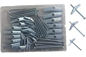 SKYWKX Toggle Bolts Anchors and Screws kit - 30 Sets Mixed Heavy Duty Butterfly Toggle Bolts and Wing Set for Hanging Heavy Items on Drywall Wood Ceiling Hollow Sheetrock(1/8-1/4-3/16 Mix 30sets)