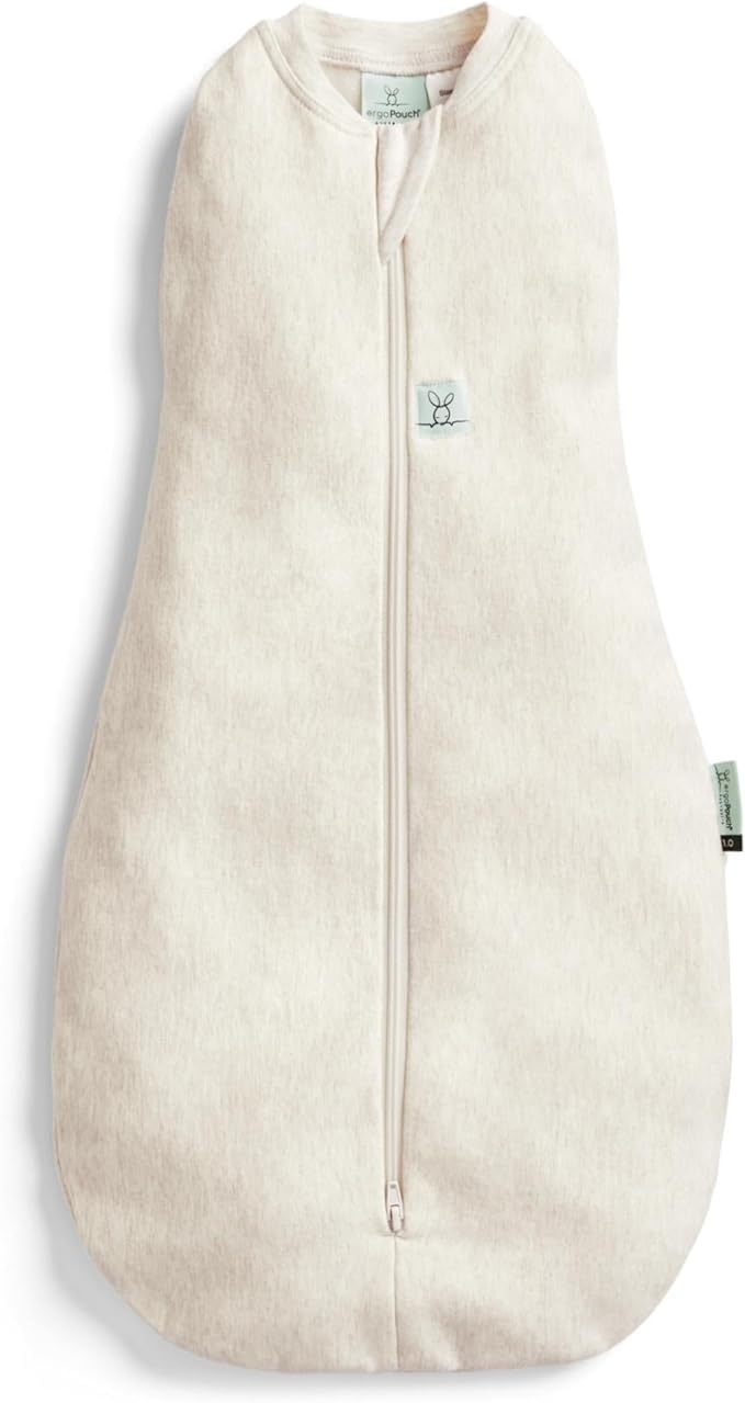 ergoPouch Cocoon Swaddle Sack 0.2 TOG - Baby Sleep Sack, Gentle Snug Fit Helps Calm Startle Reflex, Ideal for Arms In/Out Sleeping, Soft Breathable Fabric for Better Sleep (3-6 Months, Oatmeal Marle)