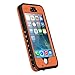 iPhone SE 5S 5 Waterproof Case, iThrough Underwater Dustproof Snow proof Shockproof Case with Touch Screen, Heavy Duty Protective Carrying Cover Case with a 3.5mm AUX Cable for iPhone 5/5s/SE (Orange)